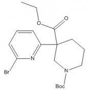 1-tert-butyl 3-ethyl 3-(6-bromopyridin-2-yl)piperidine-1,3-dicarboxylate   