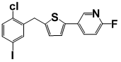 CAS NO.1131770-46-1 / 2-(2-Chloro-5-iodine benzyl)-5-(3-(6-fluoro-pyridyl)) thiophene