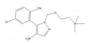 4-chloro-2-(4-nitro-1-((2-(trimethylsilyl)ethoxy)methyl)-1H-pyrazol-5-yl)benzonitrile　